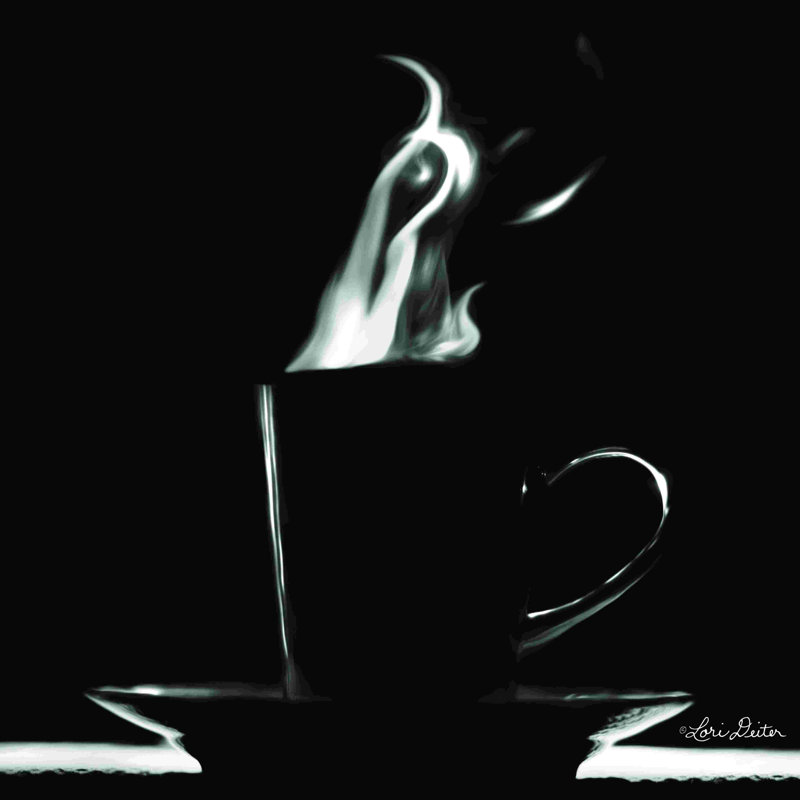 «Coffee Time II», reproduction sur toile tendue, H 12 po x l 12 po