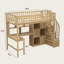 Lit mezzanine avec éléments de rangement à DEL et multiples-184646617