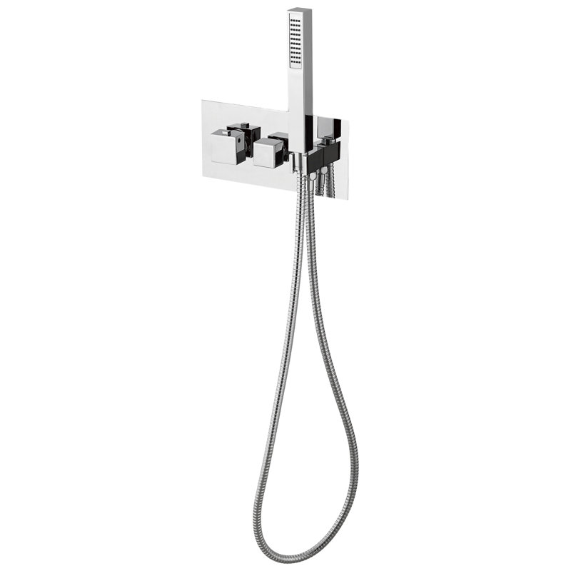Ensemble de douche à main Dax, modèle DAX-1004, chrome, Chrome chrome