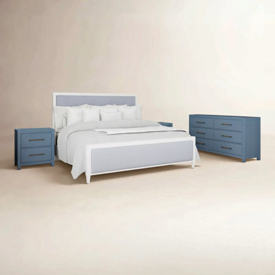 Lana Bedroom Set With Blue Blue Dresser And Blue Nightstand