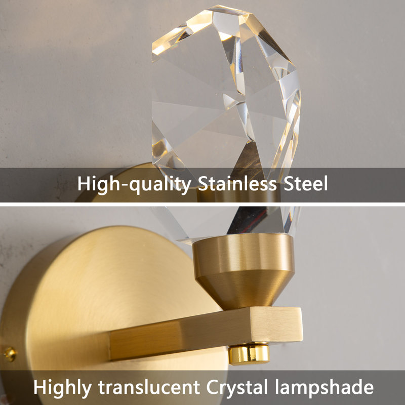 Kendalynn Wall Sconce 2 Packs, 8" H x 4.72" W x 5.9" D, Antique Brass