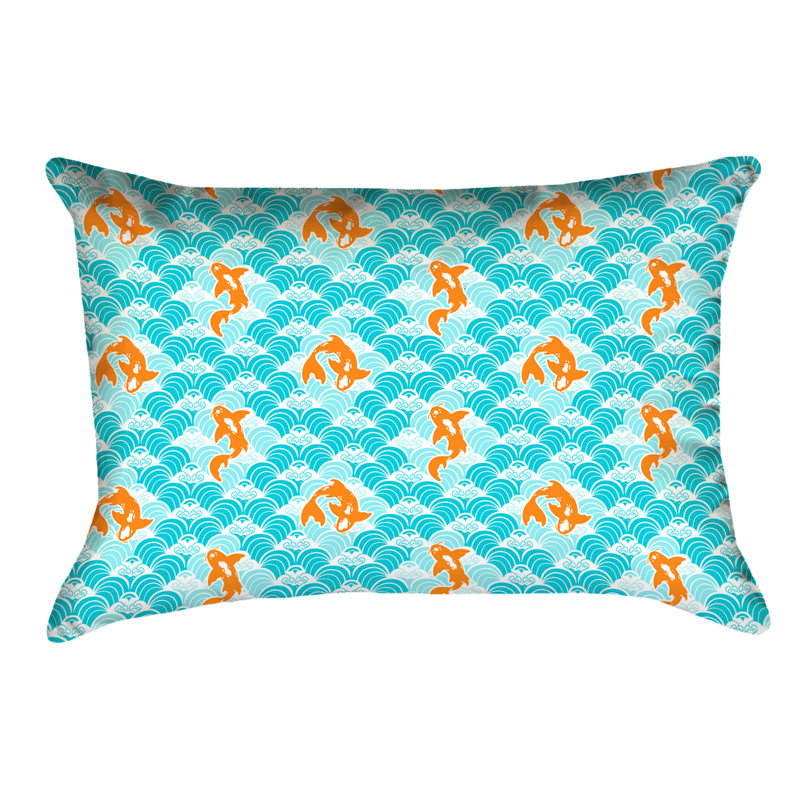 Coussin Katelyn Elizabeth, Polyester filé, Bleu sarcelle
