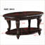 Table basse ovale de 42 po pour le salon - rangement à 2 niveaux, pieds en bois massif et amp; Assemblage facile-341243938