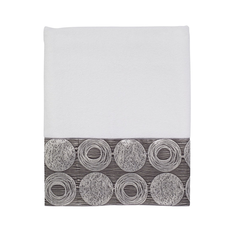 Serviette de bain dorée 100% coton, blanc