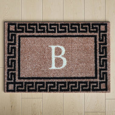 A1hc Natural Rubber & Coir 24x39 Monogrammed Doormat for Front Doormat A1 Home Collections LLC Letter: U