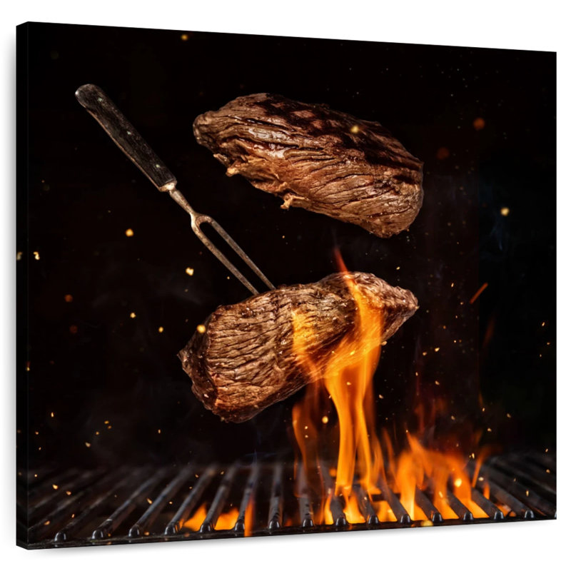 Bifteck grillé à la flamme Yarlin, H 16 po x l 16 po