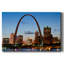41_St. «Louis Downtown with Gateway Arch», toile tendue avec châssis de qualité supérieure - prête à être accrochée-899366949