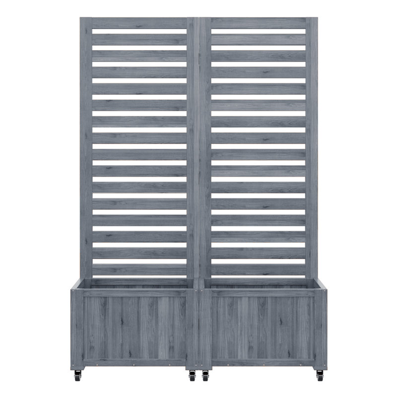 Wood Planter Box, Grey