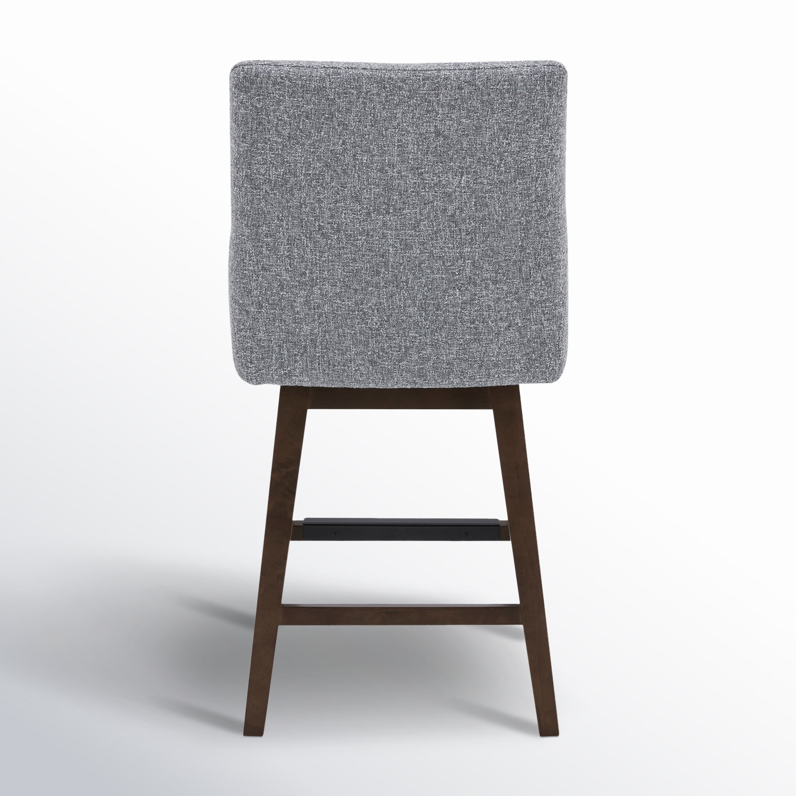 Zahara " Bar Stool, Nathan Gray Tweed/Walnut, Counter Stool (26” Seat Height)