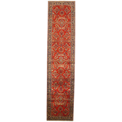 Sarouk Wool Oriental Area Rug in Rust
