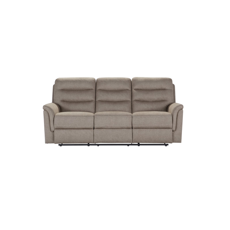 Upholstered 88'' Reclining Sofa, Brown Microfiber/Microsuede