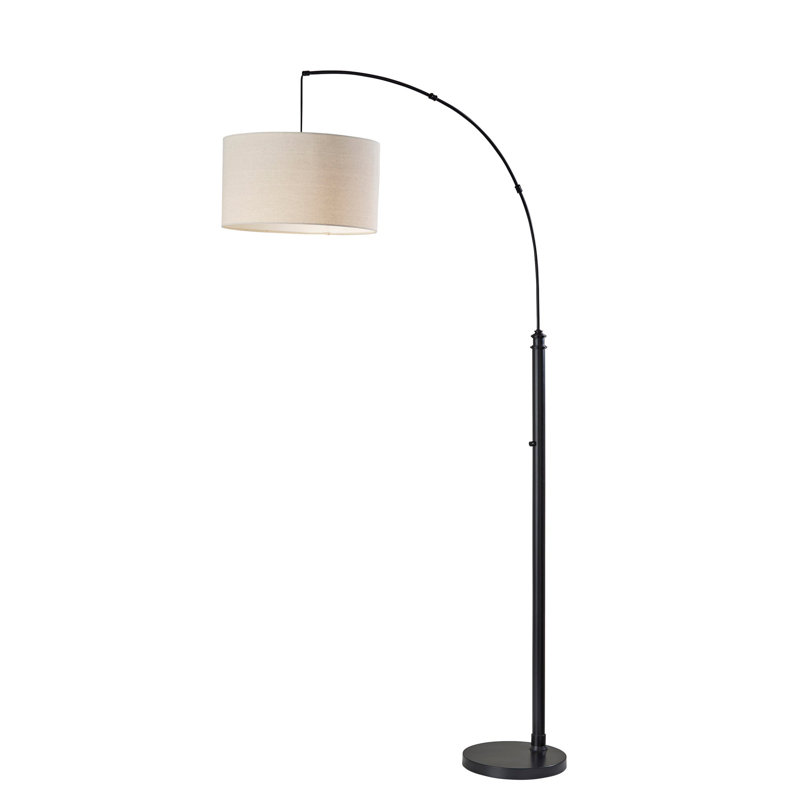 Lampe sur pied arquée 75,5 po Finley, Noir, noir, noir, noir