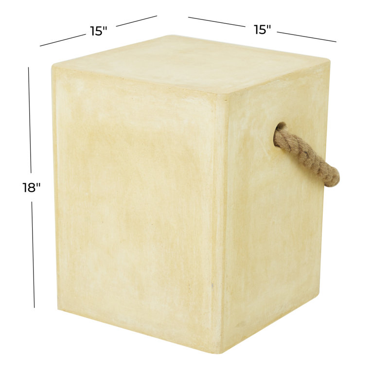 Tabouret de jardin Barrville, Jaune