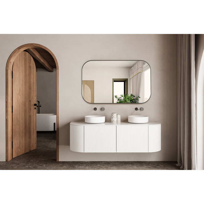 Miroir mural Trielle, 29,5 po x 48 po, Bronze industriel