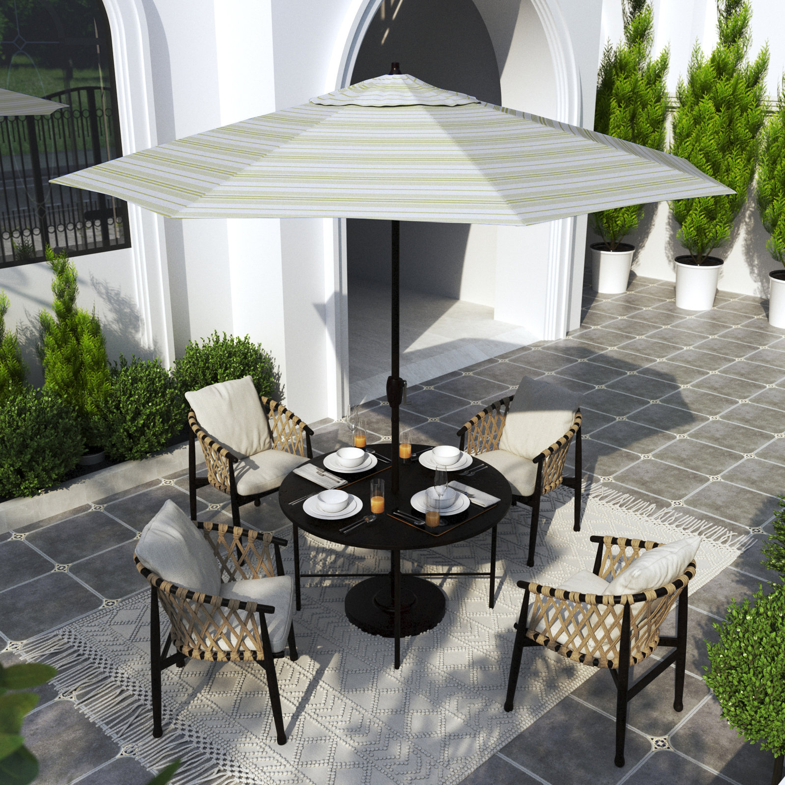 Astraea 108'' Outdoor Umbrella, Welfleet Basil Outdura®