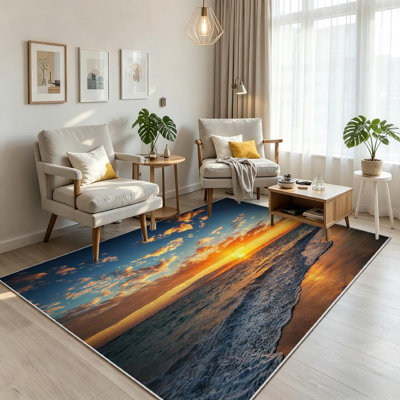 Tapis d'intérieur lavable transparent Sunrise Beach