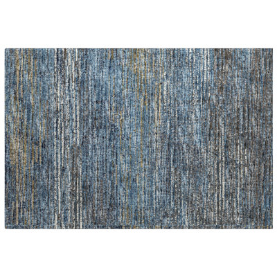 Premium Machine Washable Dream Shag Horizontal Bars Rug