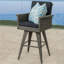 30" Outdoor Wicker Barstool With Water Resistant Cushions 1PC