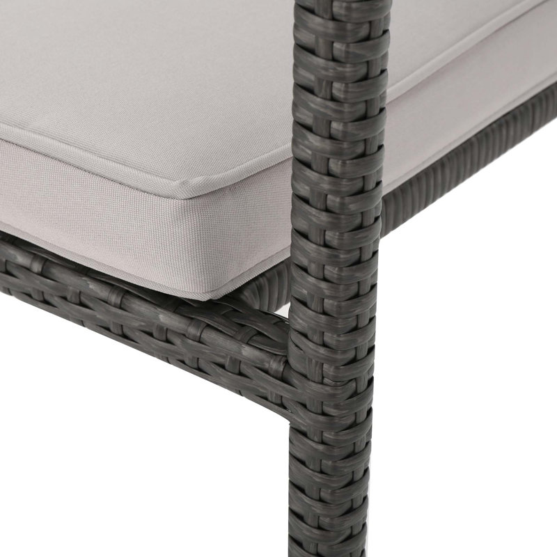 Chaise de salle à manger San Pico, 1 pièce avec coussin, Gris