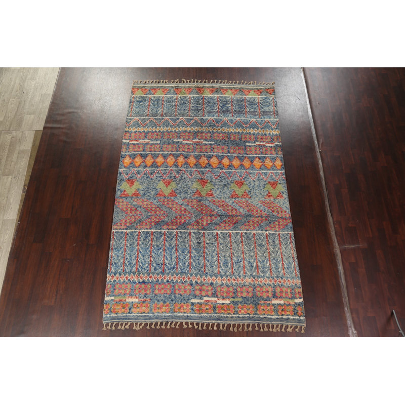 Tapis marocain en laine noué à la main 7 x 11