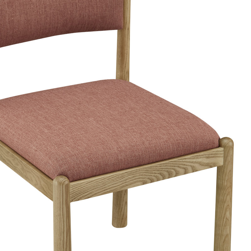 Villetta Dining Chair Deep Pink - Set Of Two, Pink