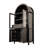 71" Fluted Tall Arched Pantry Cabinet With Adjustable Shelves, Elegant Display Storage With Hidden Drawer & Glass Door For Kitchen, Living Room, Dining Room, Black-431712572