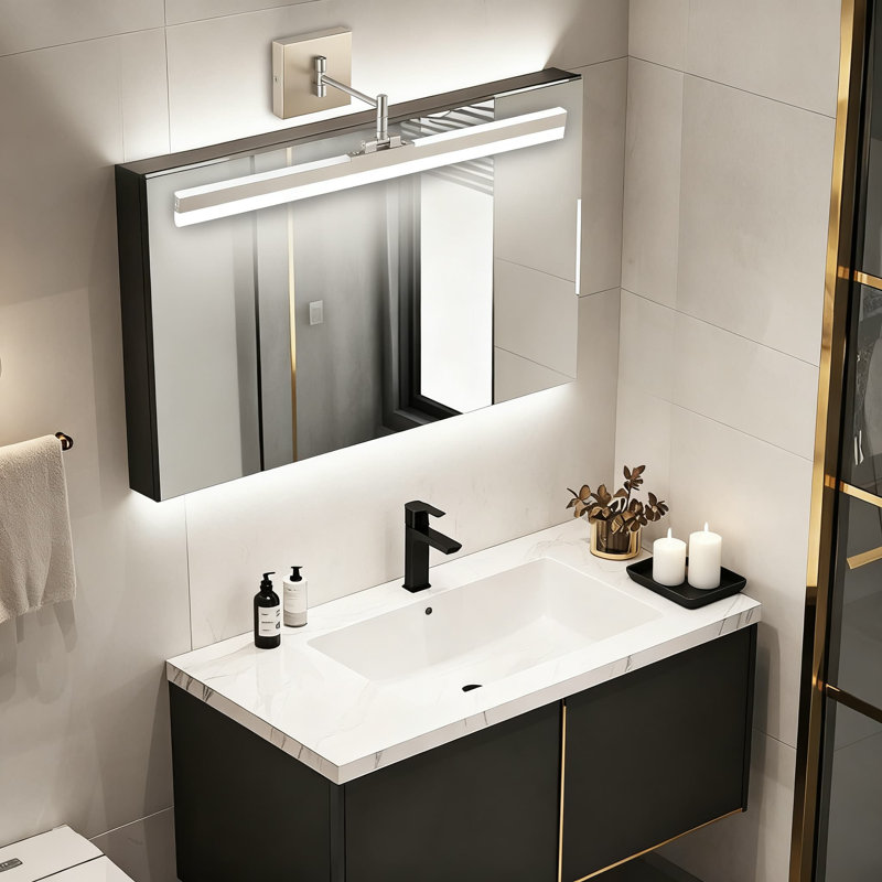 Luminaire de meuble-lavabo réglable à DEL pour miroir de salle de bain