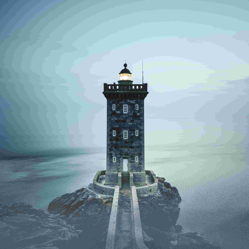 " Dramatic Lighthouse ", 12" H x 12" W  
