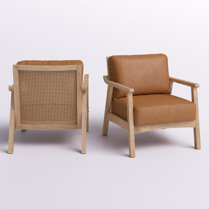 Fauteuil en polyester de 27 po Willbanks, Polyester brun