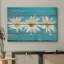 Art rétro sur toile effet fleurs de marguerite rétro sur fond en bois-264642717-172787810