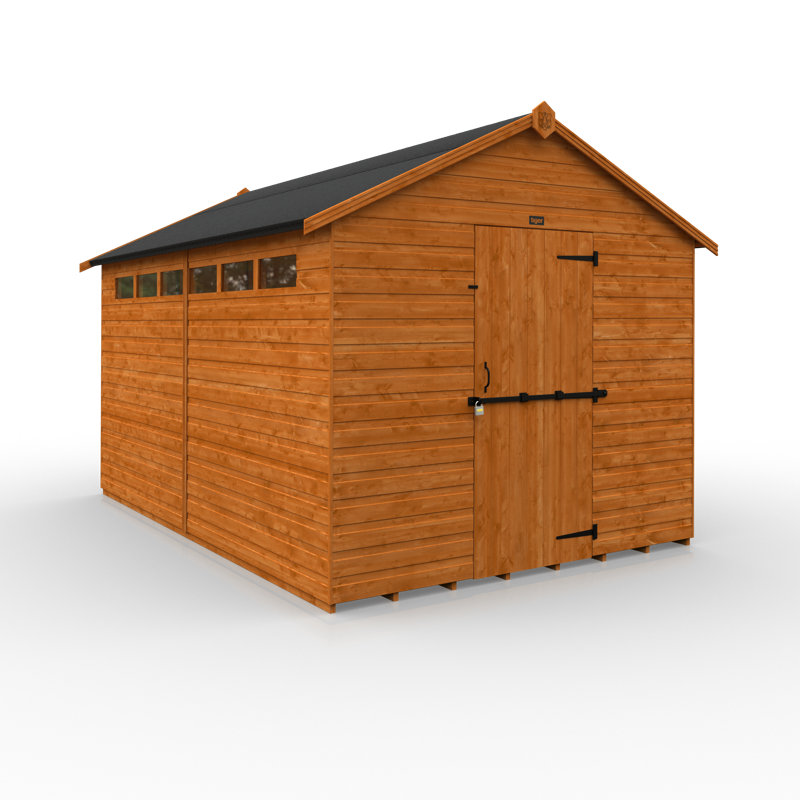 Tiger 8 Ft. W x 8 Ft. D Tongue and Groove Apex Wooden Shed, 231cm H x 235cm W x 355cm D