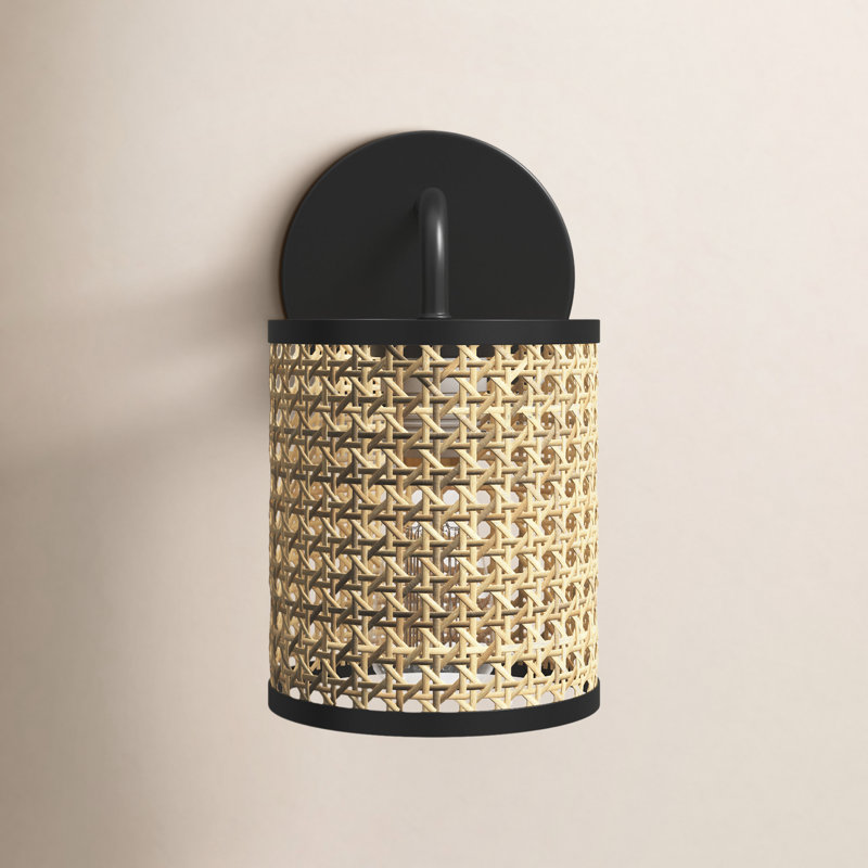 Drax 1-Light Wall Sconce In Matte Black