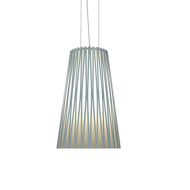 1 - Light Pendant, Louro Freijo, 11.12" H x 7.02" W x 7.02" D