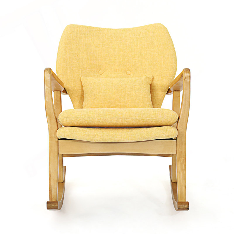 Chaise berçante élégante avec coussin