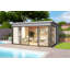 Lasita Domeo 5 - 14 x 14 Ft. Premium Log Cabin With Aluminium Sliding Doors (44mm)