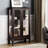 Elegant Display Cabinet With Tempered Glass, Mirrored Back, Adjustable Shelves, Lighted, Cherry Accent Piece Lighted Glass Doors, For Home-121115086