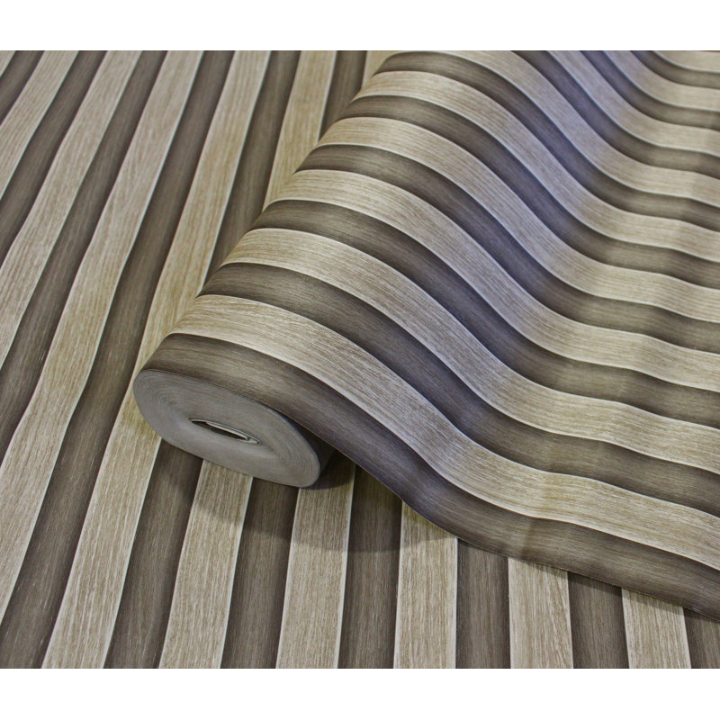 Papier peint moderne aspect bois, Beige