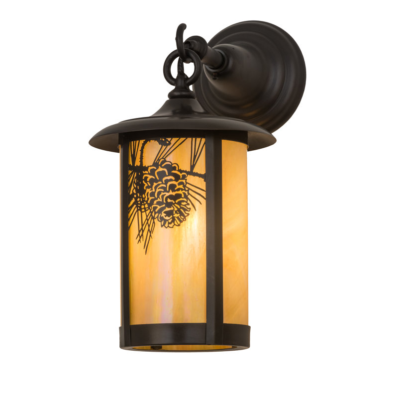 1 - Light Outdoor Wall Lantern, 15.5" H x 8" W x 12" D