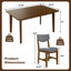 Ensemble de salle à manger rustique 5 pièces - 1 table en bois massif + 4 chaises rembourrées, meubles de salle à manger de style campagnard pour la cuisine et la salle à manger, ensemble de salle à manger minimaliste pour 4 personnes, noyer-144072576