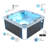 MONALISA 6-Person Massage Hot Tub, Single-Lounger Acrylic Outdoor Spa w/ Cover, Bluetooth, Ozonator, 35-Jet, LED light