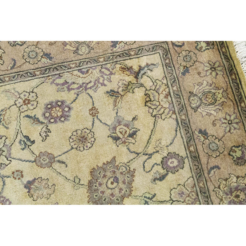 Silk Oriental Area Rug in Beige
