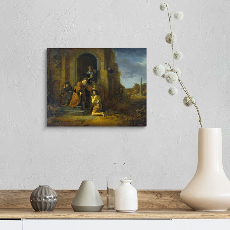 Reproduction d’art sur toile « Return of The Prodigal son, C1640-1642 » par Govaert Flinck, Toile tendue