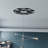 22"OD x 8 1/2"ID x 3/4"P Guardian Architectural Grade PVC Pierced Ceiling Medallion, Black-40714987-40715006