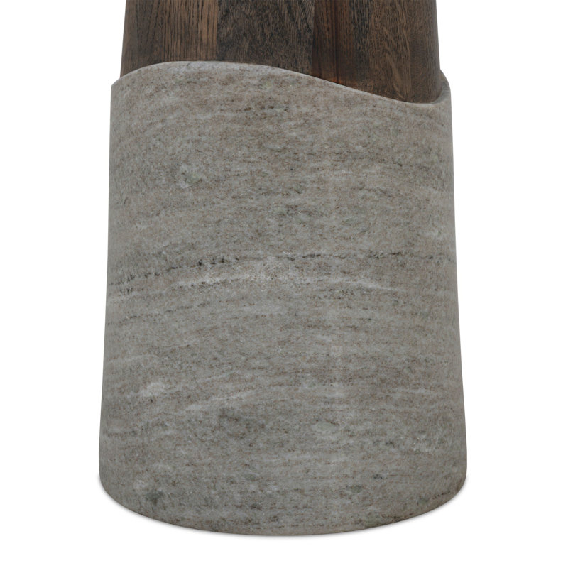 Loxley Round Oak Pedestal Dining Table, 42" H x 32" W x 32" D