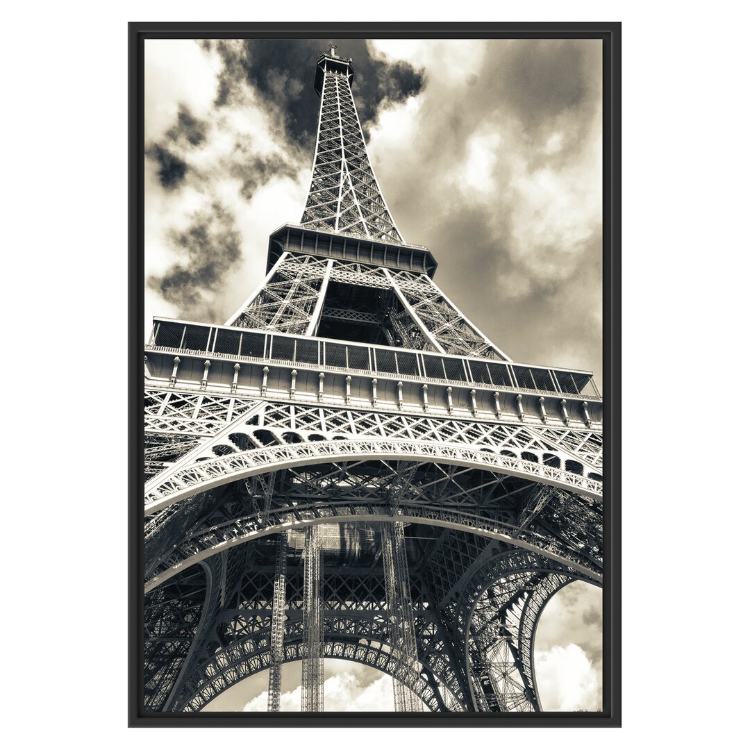 Gerahmtes Wandbild Prächtiger Eifelturm in Paris