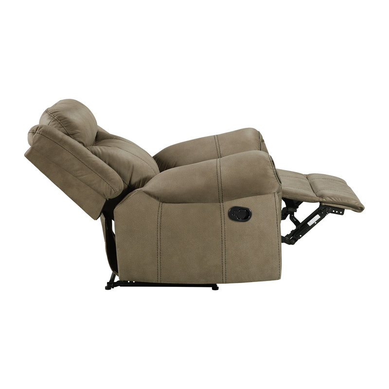 Neelah 40" Wide Manual Glider Standard Recliner, Brown 100% Polyester