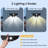 Solar Fence Lights 12 Pack, Motion Sensor Outdoor Light with 3-Sided Lighting, 50 Lumens Solar Lights Outdoor Waterproof with 6000K/3000K Mode for Fence/Deck/Patio/Pool