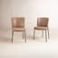 Early Dining Chair Tan Leather-Set Of Two