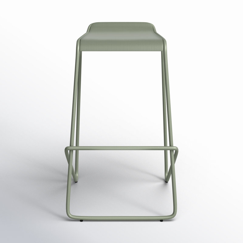 Ready Stacking Stool, Bar Stool (30" Seat Height), Gray Green