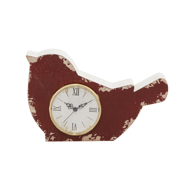Horloge de table analogique analogique rouge